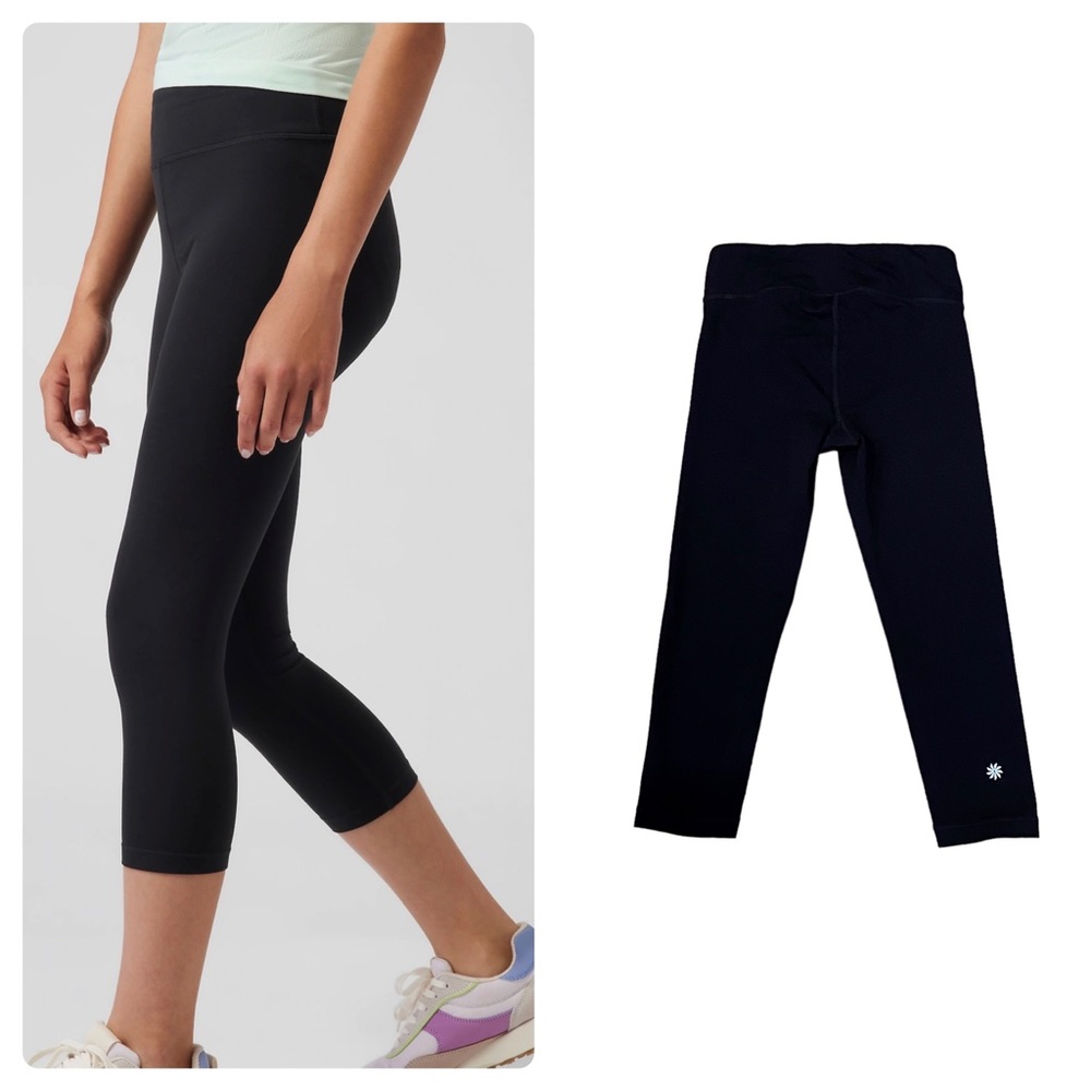 Athleta Girl Powervita Chit Chat Capri Leggings Size Medium 8-10